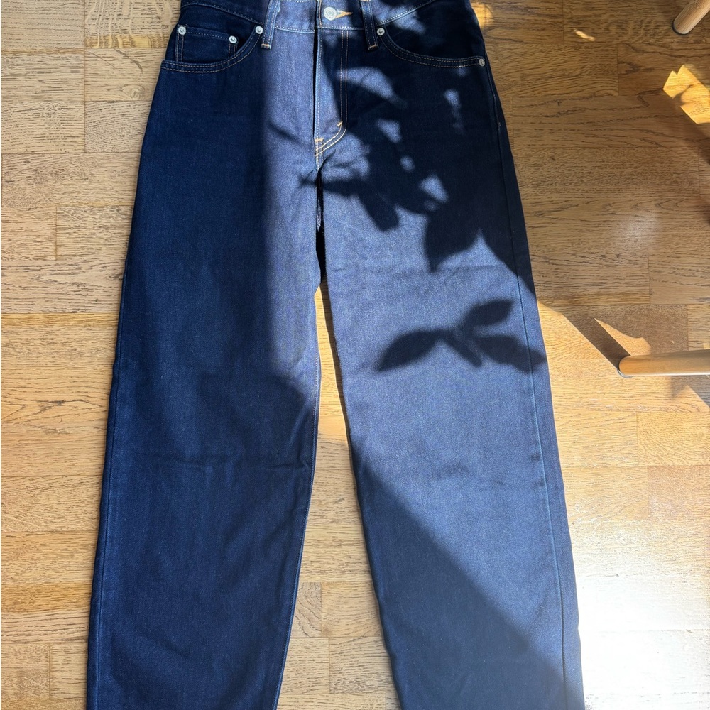 Levi's Women's Dark Blue Baggy Dad Jeans